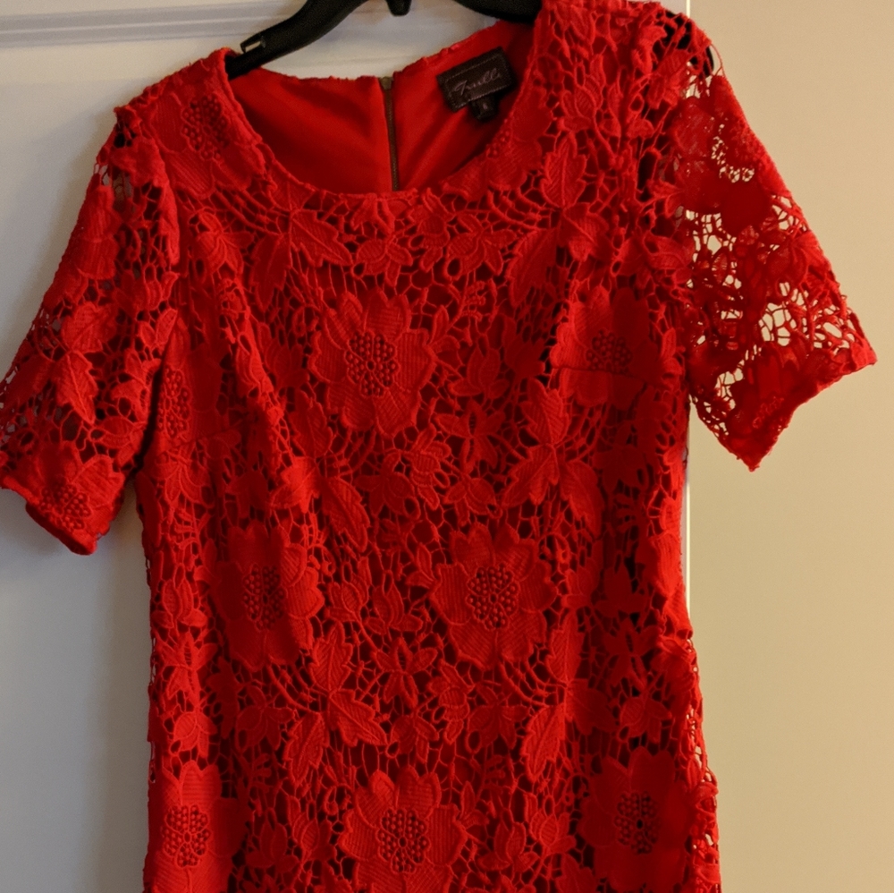 Pretty red lace dress